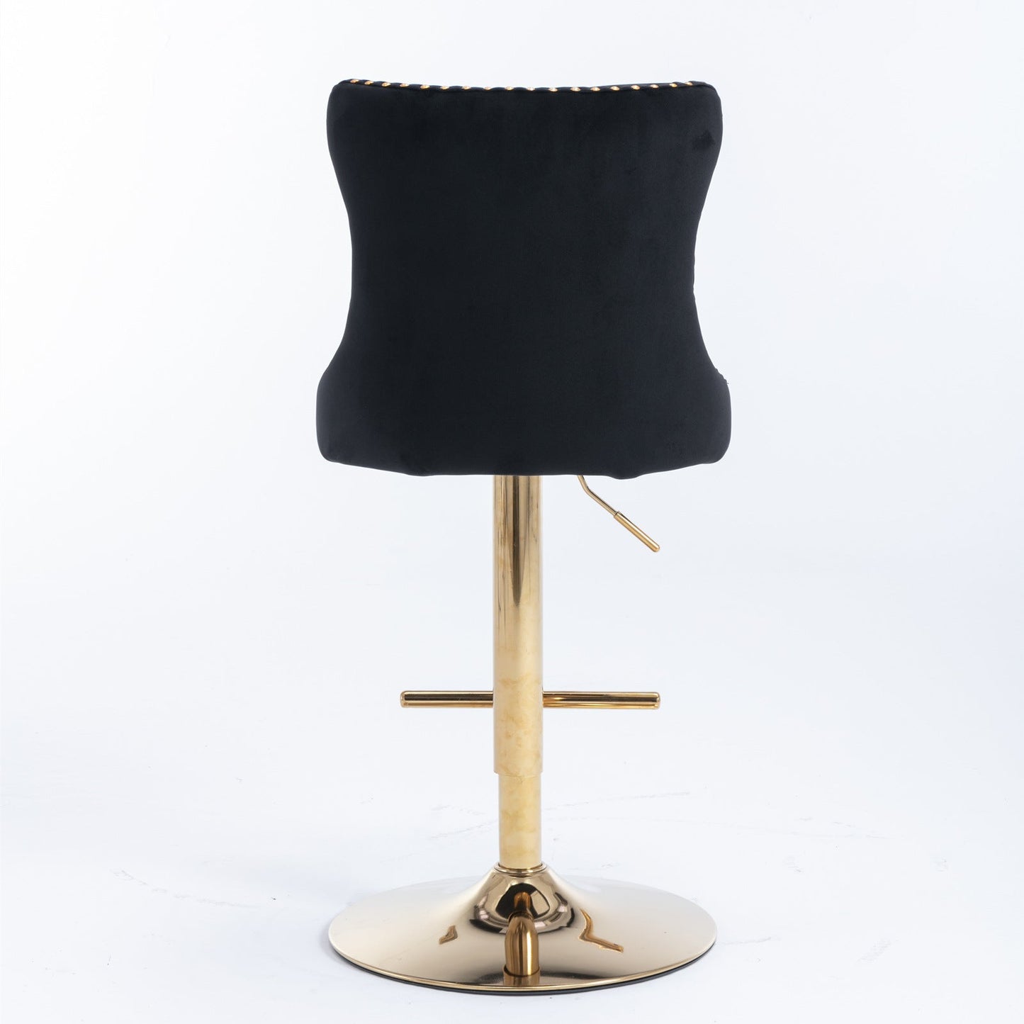 Set of 2 Modern A Velvet Swivel Stools