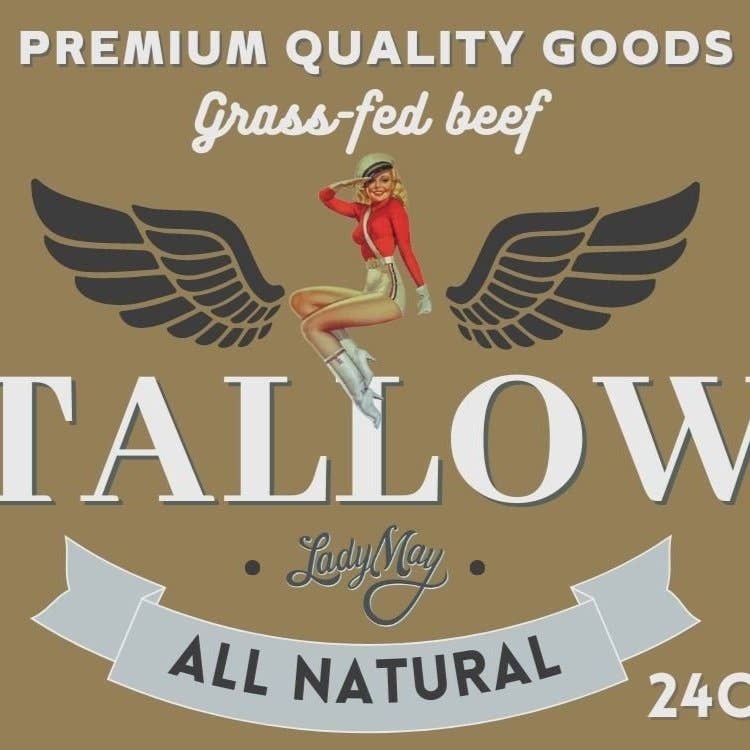 Lady May Beef Tallow, 24oz, Premium Quality Grass-Fed Beef fat