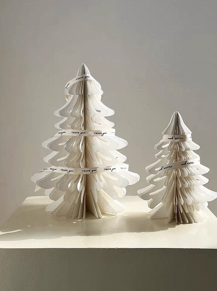 Foldable Accordion Christmas Tree Set of 2Pcs - Decoration for Table Shelf & Window