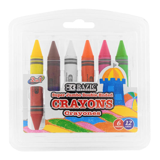 Double-Ended Super Jumbo Crayons Premium 12 Color pack