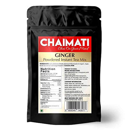 ChaiMati- Ginger Chai Latte - Powdered Instant Chai Tea Premix, 2 lbs Jar