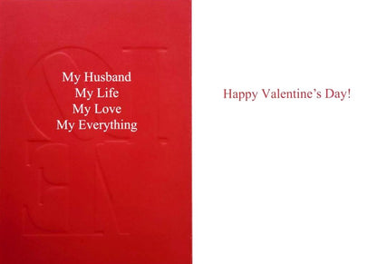 My Husband, My Life - Husband Valentines Day Greeting Card