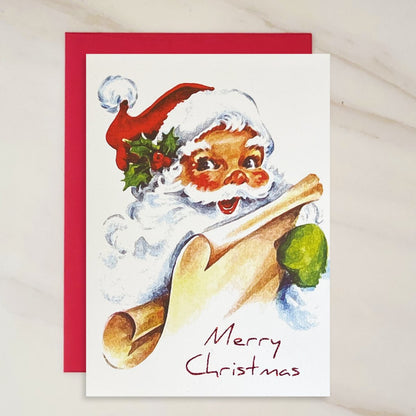 Santa's Christmas List - Christmas Greeting Card