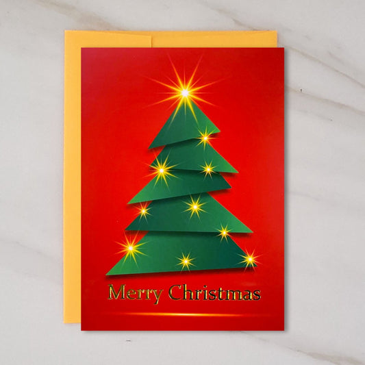 Merry Christmas Tree - Christmas Greeting Card