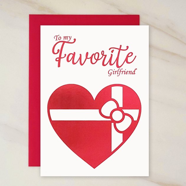 Favorite Girlfriend - Girlfriend Valentines Day Greeting Card