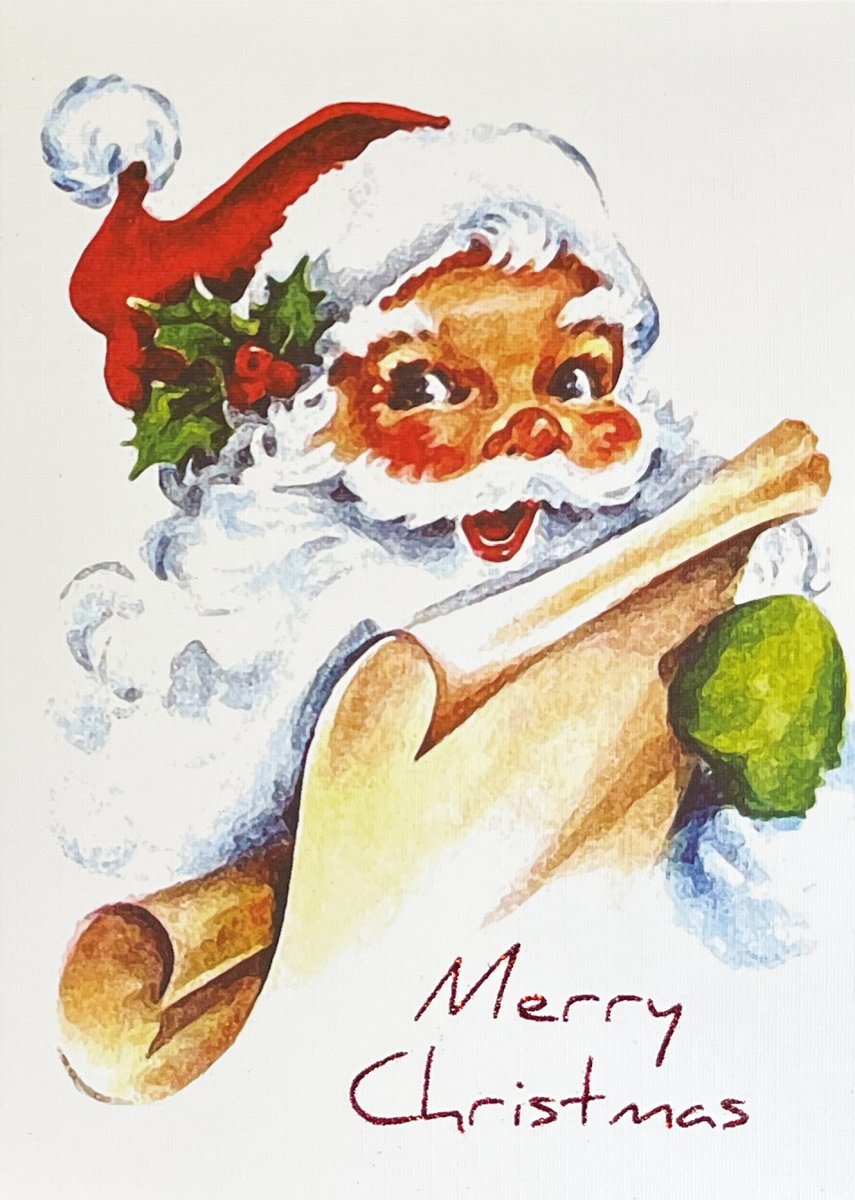 Santa's Christmas List - Christmas Greeting Card