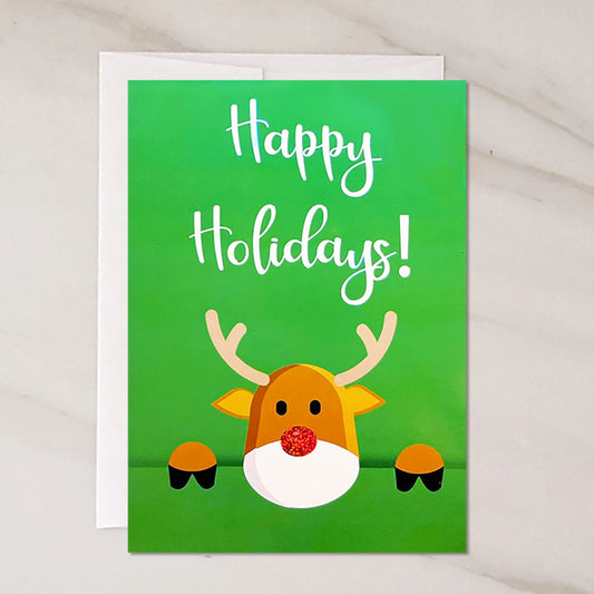 Reindeer Holiday - Christmas Greeting Card