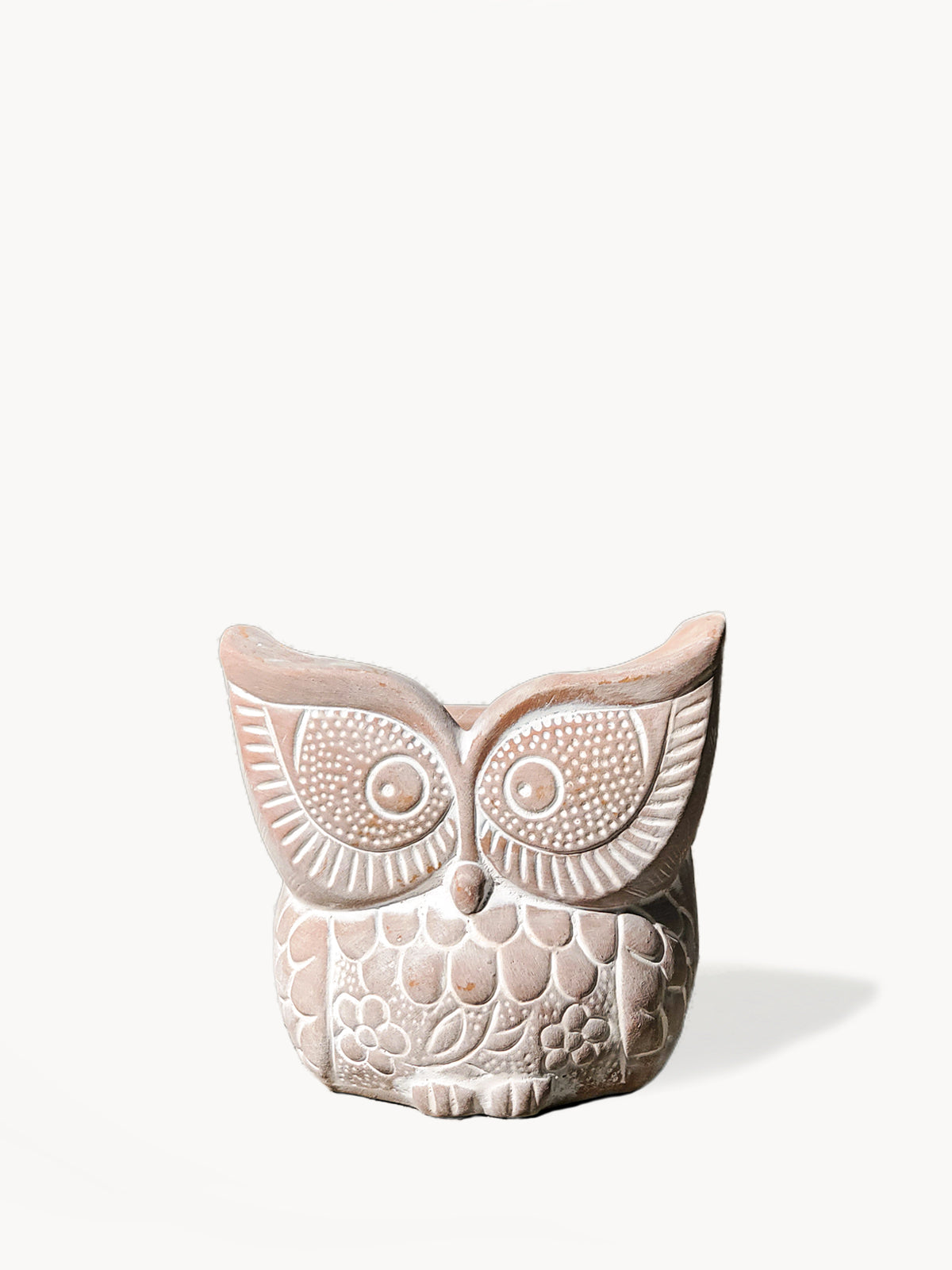 Terracotta Pot - Big Eye Owl