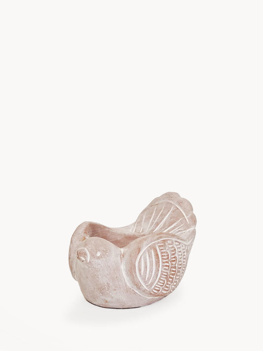 Terracotta Tea Light Candle Holder - Bird
