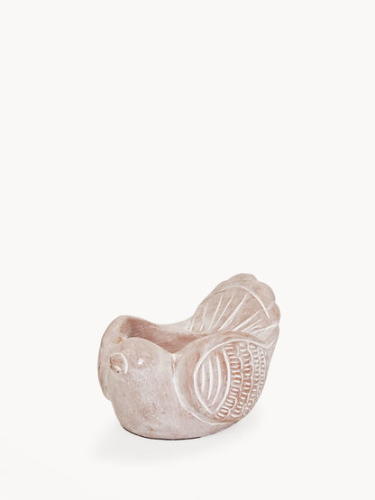 Terracotta Tea Light Candle Holder - Bird