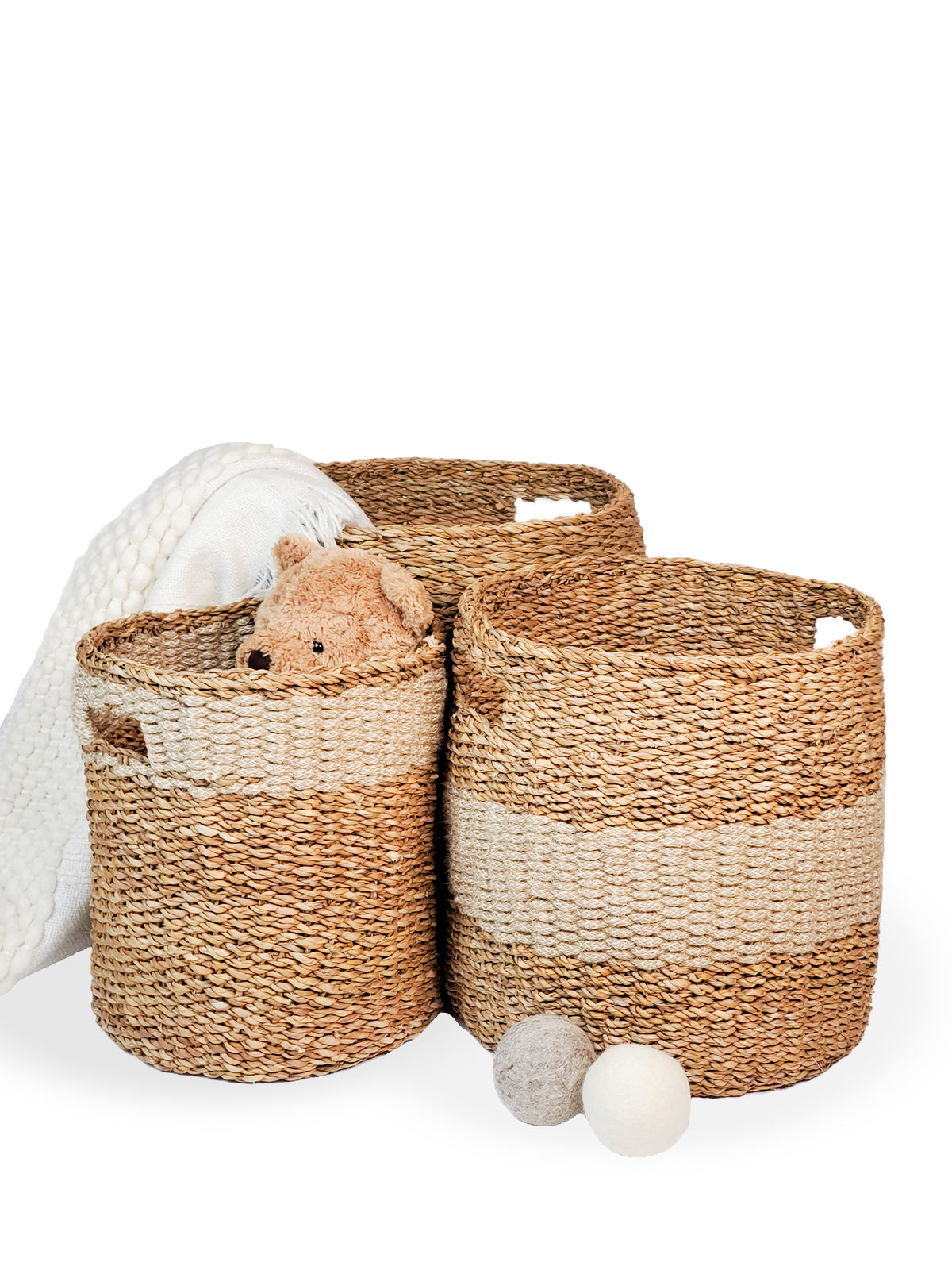 Savar Hamper Basket with Handle - Natural