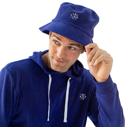 Adults Andy Cohen Navy Terry Bucket Hat