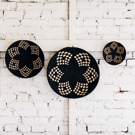 Bariku - Black &amp; Tea Woven Bowls