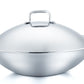 316 Series - 15.75” 5ply Surgical Stainless Steel Flat-Bottomed Wok with Domed Cover and BONUS GIFT: Two Silicone Mini Gloves