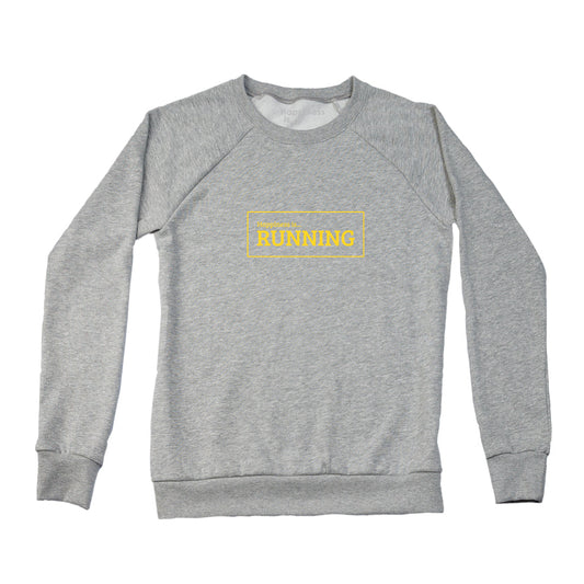 Women's Running Crew Sweatshirt, Heather Grey