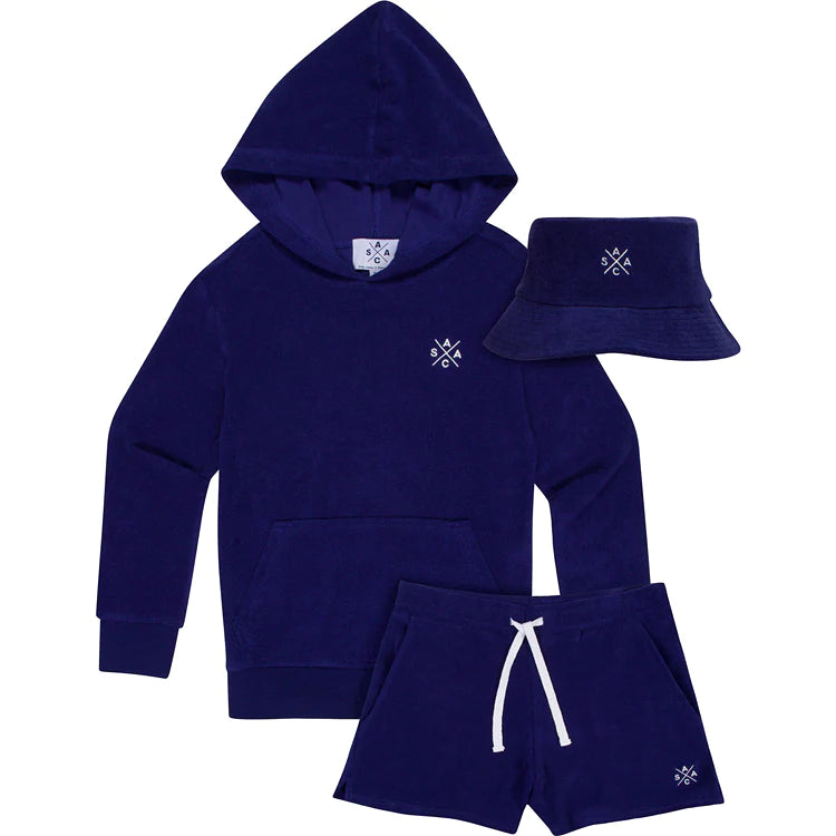 Kids Andy Cohen Navy Terry Shorts