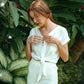 LANA Handwoven Linen Knot Shirt, in Off-White