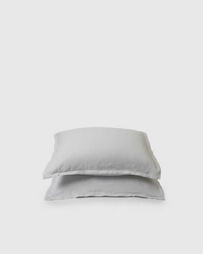 Marcel Linen Pillowcases (Pair) - Glacier