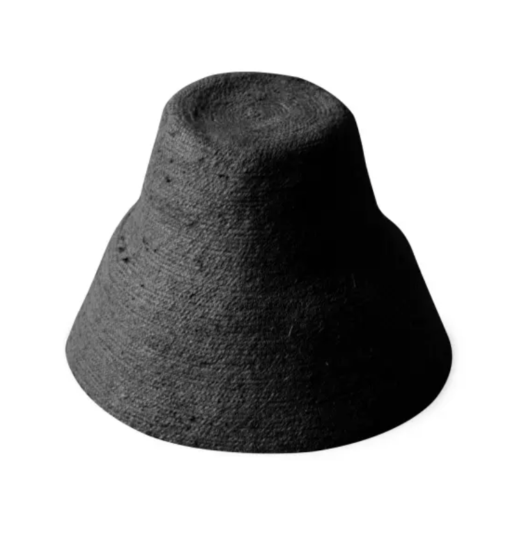 NAOMI Jute Clochet Straw Hat in Black