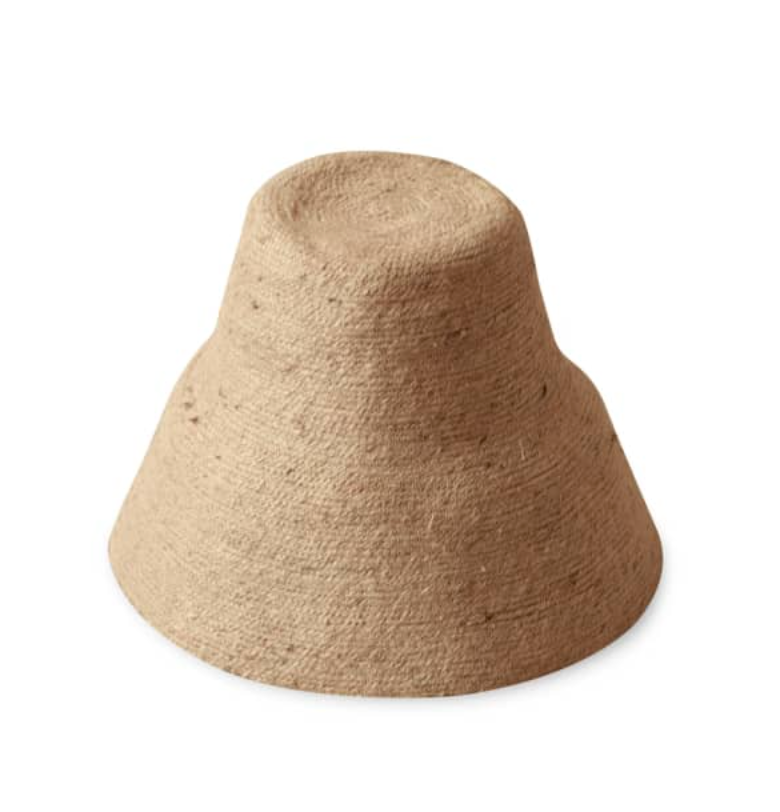 NAOMI Jute Clochet Straw Hat in Nude Beige