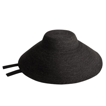 REIGN Jute Hat, in Black