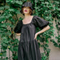 ROSEMARY Cotton Prairie Dress, in Black