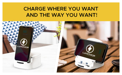 Exclusive-Lumicharge T2W Lamp -Speaker-Wireless Phone Charger & 3 in 1 Phone Dock-Combo Deal-