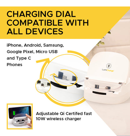 Exclusive-Lumicharge T2W Lamp -Speaker-Wireless Phone Charger & 3 in 1 Phone Dock-Combo Deal-