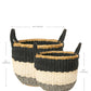 Ula Stripe Basket - Black
