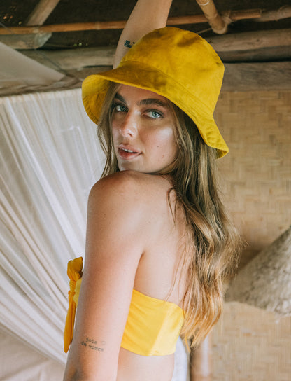 WATU Seaside Linen Bucket Hat, in Sunny Yellow (Pre-order)