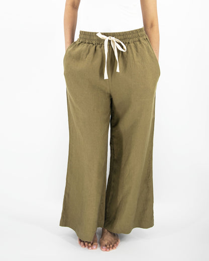 Ava Wide Leg Linen Pant