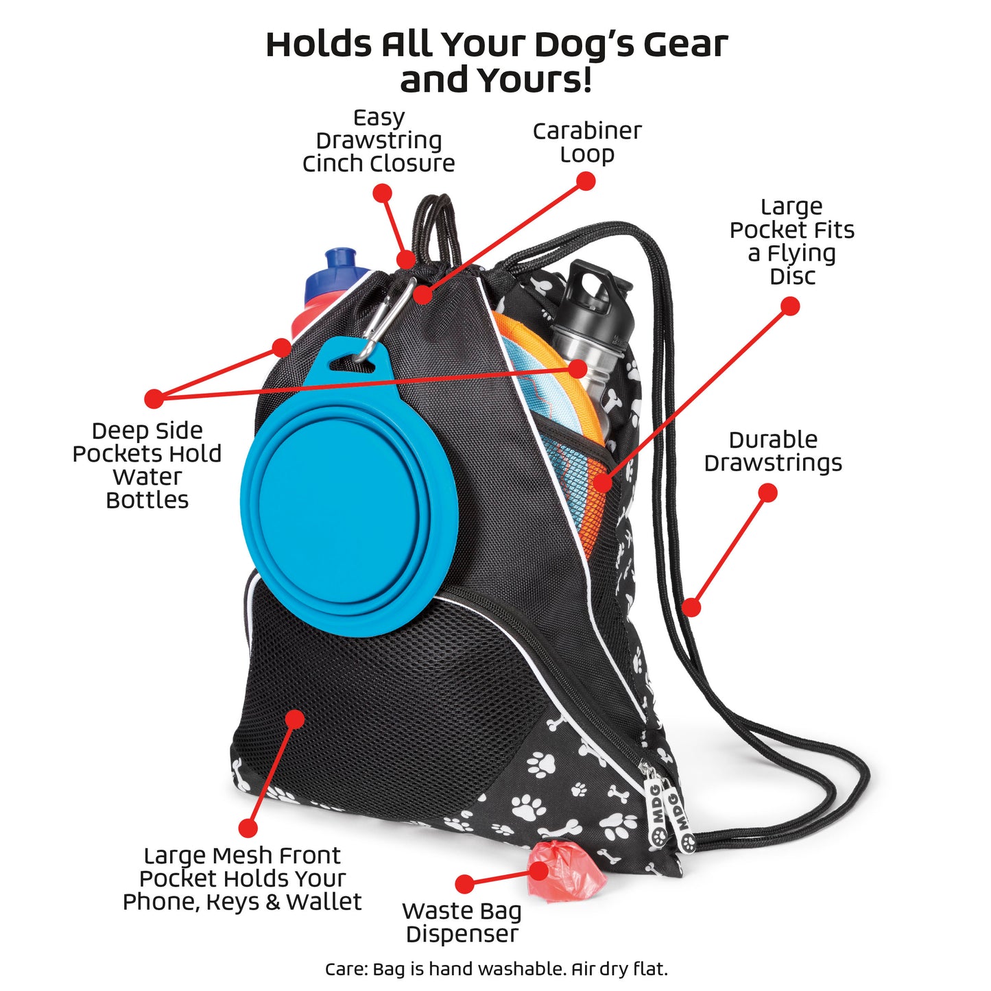 Mobile Dog Gear Dogssentials Drawstring Cinch Sack