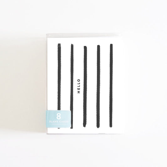 Hello Stripes Boxed Set of 8 Cards