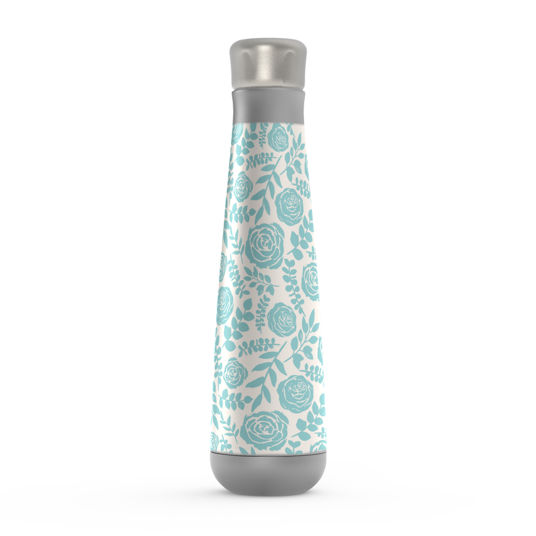 Baby Blue Floral Water Bottle