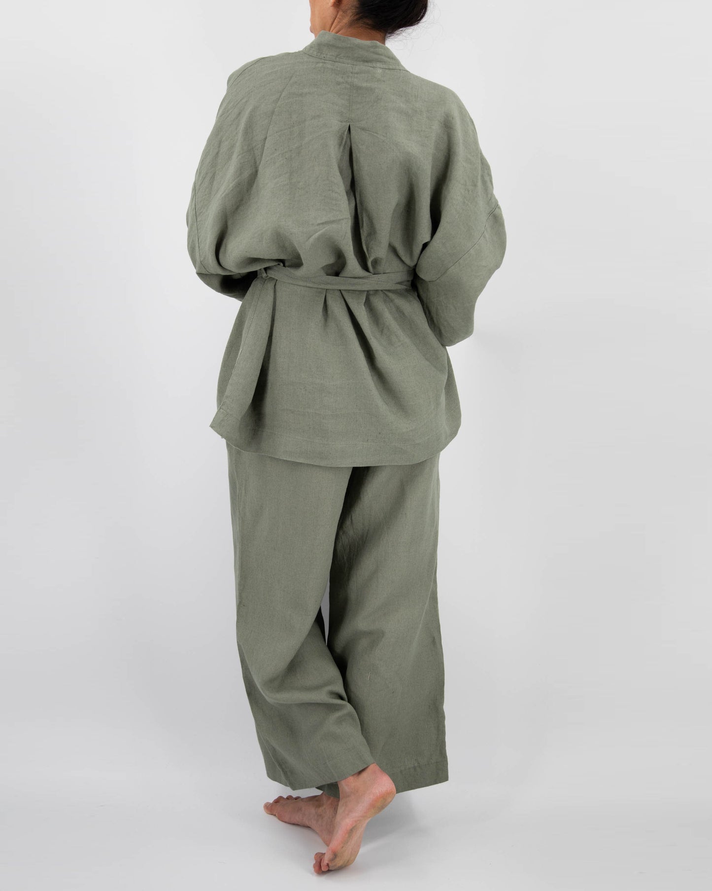 Naoko Linen Kimono Sleepwear Set