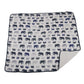 Blue Elephant and Spotted Wave Cotton Muslin Newcastle Blanket
