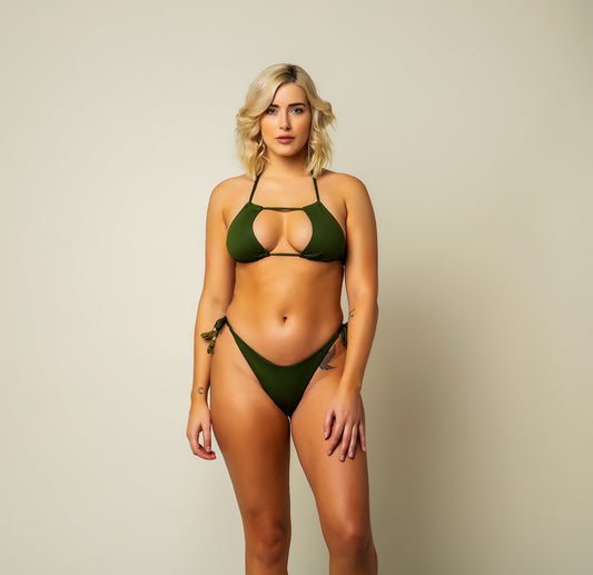 Carnauba Bikini Bottom - Olive Green