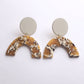 sydney earrings - ivory / mustard safari