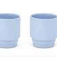 MONDAY ESPRESSO/SAKE by PUIK - modern stackable and sleek- 3 colors- set of 2