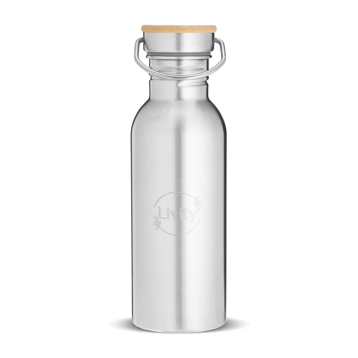 Livity Yoga - Stainless Steel Insulated Water Bottle, Slimline Water Bottle, Food-Grade, Durable & Dishwasher-Safe, Travel Water Bottle for Yoga, Pilates, and Workout, 20 Oz