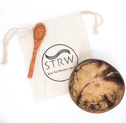 Coconut Bowls w/Spoon & Bag