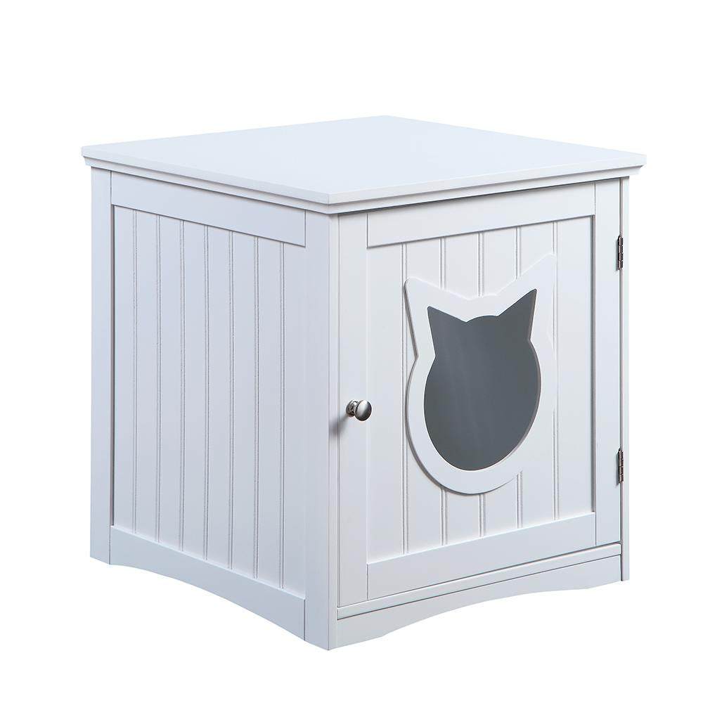 Cat House Side Table, Nightstand Pet House, Litter Box Enclosure