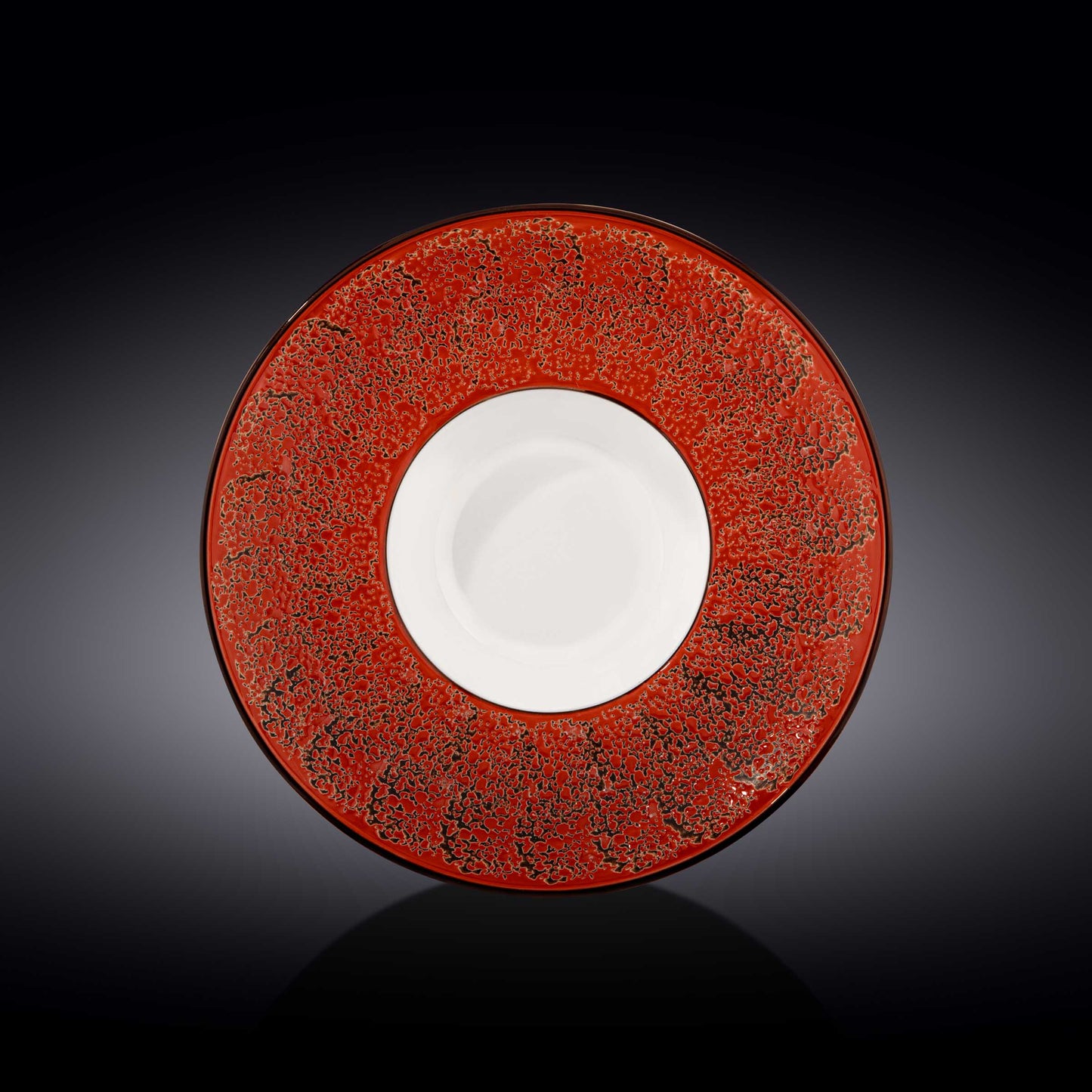 Wilmax Red Porcelain Deep Soup or Salad Plate 10.5" | 8 Fl Oz | WL-667226/A