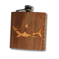 High Quality 6 oz. Wooden Hip Flask - Hand Crafted from Local Wood